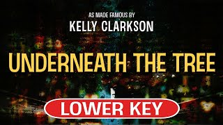 Underneath The Tree Karaoke Lower Key  Kelly Clarkson [upl. by Ahsenac]