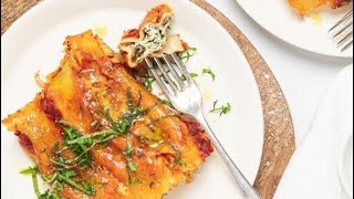 Delicious Spinach and Ricotta Cannelloni Vegetarian Recipe [upl. by Hekker]