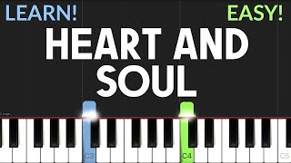 Heart And Soul From quotBigquot  Hoagy Carmichael  EASY Piano Tutorial [upl. by Bakerman]