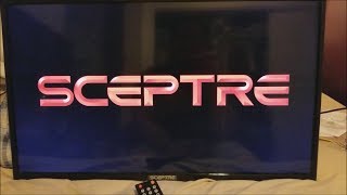 Sceptre 32quot 720P HDTV X322BVSR Unboxing and Short Demo [upl. by Carlita11]