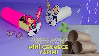 MİNİ ÇEKMECE YAPIMI  TUVALET KAĞIDI RULOSUNDAN NELER YAPILIR  RECYCLE  DIY [upl. by Kronick]