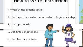 Writing Instructions Year 1 [upl. by Ajan]