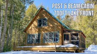 399900 Post amp Beam Lakefront Cabin  Maine Real Estate SOLD [upl. by Kiah]