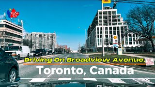 Driving on Broadview Avenue Toronto [upl. by Burd768]