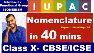 IUPAC  Nomenclature of ORGANIC Carbon amp its compound  Functional groups [upl. by Maillw]