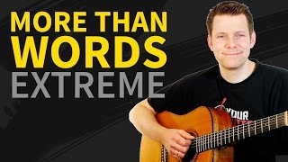 How To Play More Than Words Guitar Lesson amp TAB  Extreme [upl. by Euqinim]