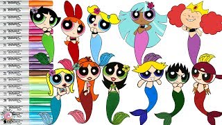 Powerpuff Girls Color Swap Coloring Book Compilation Rowdyruff Boys Unikitty PPG Mermaids [upl. by Codie880]