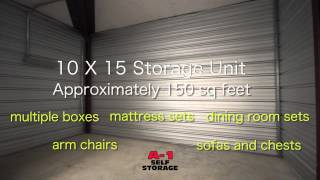 10x15 Storage Unit  A1 Self Storage [upl. by Anneyehc291]