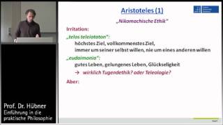 Praktische Philosophie 4b Tugendethik  Aristoteles 1 [upl. by Zosima]