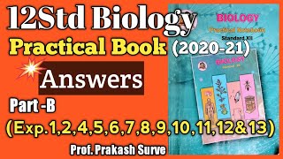 HSC Board Practical Book Answers  Part B Exp12456789101112amp13  By Prof Prakash Surve [upl. by Adnawed49]