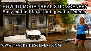 Howto Make Realistic Model Railroad Scenery  Water  Quick and Easy [upl. by Niknar]