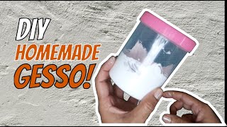 DIY Homemade Gesso  Simplest Recipe  3 Ingredients [upl. by Ayekal]