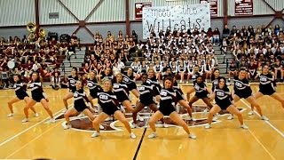 Central Cheerleaders dance at Meet the Wildcats pep rally 20152016 [upl. by Neona95]