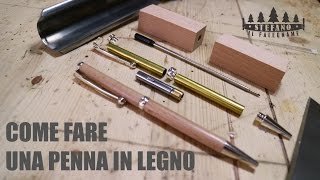 COME FARE UNA PENNA IN LEGNO FAI DA TE [upl. by Itin]