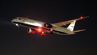 Heathrow Airport runway 27L night plane spotting [upl. by Guinevere]