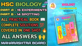 Class 12th Biology All Practical Book Answers  Maharashtra Board [upl. by Sheela310]