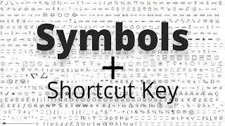 Common Symbols With Shortcut Keys Important [upl. by Ardnalac]