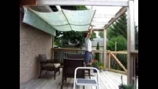 DIY Retractable Pergola Canopy Awning [upl. by Woodley]