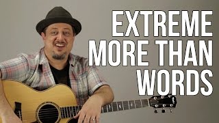 More Than Words by Extreme Acoustic Guitar Lesson  Tutorial PART 2 [upl. by Retswerb46]