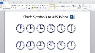 How to Insert Clock Symbols In MS Word [upl. by Doran458]