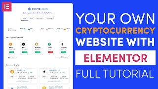 How to Create a Cryptocurrency Website with WordPress and Elementor Full Tutorial [upl. by Marelda]