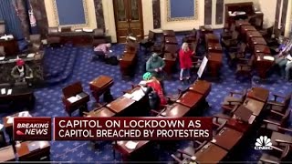 Rioters reach floor of the US Senate [upl. by Bauer699]