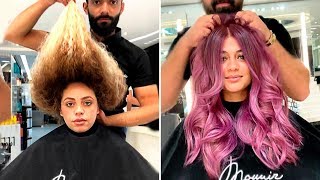 INCREÍBLES TRANSFORMACIONES DE CABELLO 2019  ANTES Y DESPUÉS [upl. by Ayekel]