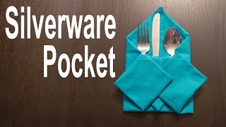 Napkin Silverware Pocket Tutorial  Fancy Pocket [upl. by Conn530]