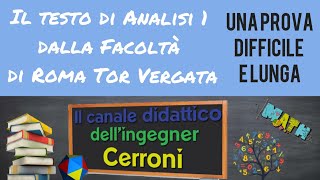 Un esame molto difficile di Analisi 1 [upl. by Diannne134]