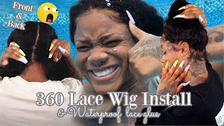 360 full lace wig install  The best lace glue thats ✨WATERPROOF✨   IN DEPTH  Laurasia Andrea [upl. by Regan950]