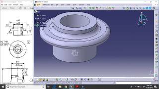 CATIA V5 Tutorial  Revolve command [upl. by Aicilanna291]