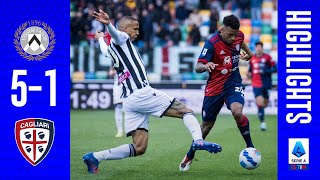 UDINESECAGLIARI 51  HIGHLIGHTS SERIE A TIM 202122 [upl. by Nwahsed]