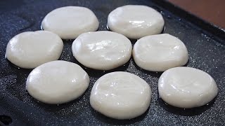 Making Crispy and Chewy Dessert with Glutinous Rice Flour amp Milk in 5 minutes 3 Ingredient [upl. by Kapor691]