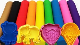 Learn Colors with Play Doh Modelling Clay and Cookie Molds and Surprise [upl. by Manlove]