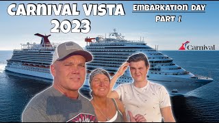 Carnival Vista 2023  Embarkation Day  7 Day Caribbean Cruise Cruise Vlog Cruise Life Cruising [upl. by Nastassia334]