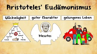 Aristoteles Eudämonismus Tugendethik Mesoteslehre Glückseligkeit [upl. by Sarene897]