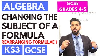 Rearranging Formulae GCSE Maths Higher Foundation Changing subject of a formula [upl. by Hurless]