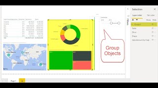 Group ObjectsVisuals Power BI [upl. by Conlen]