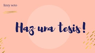 como hacer una tesis para un ensayo [upl. by Aliemaj]