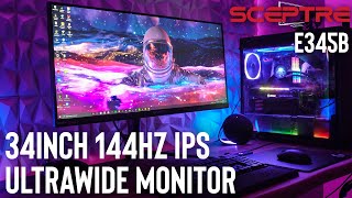 Sceptre 34inch Ultrawide 144hz IPS Monitor Unboxing amp First Impressions E345B [upl. by Chelton245]