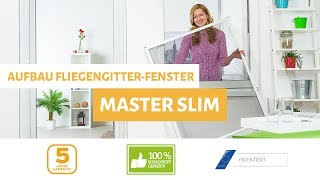 Fliegengitter Fenster MASTER SLIM MontageVideo [upl. by Aluino]