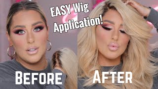 EASY HOW TO APPLY LACE WIGS TUTORIAL CHRISSPY [upl. by Jasik]