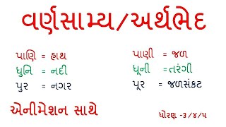 Varnsamya Ane ArthBhed  વર્ણસામ્ય અને અર્થભેદ  By Saral Shixan [upl. by Nivri]