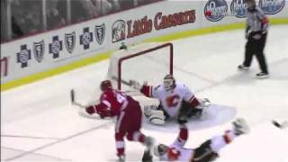 Datsyuk to Zetterberg buzzerbeater 112110 [upl. by Clemence]