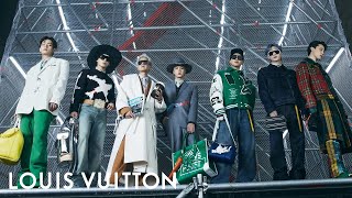 BTS at the Mens FallWinter 2021 Show  LOUIS VUITTON [upl. by Krigsman]