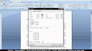 Tuto Modifier les marges Word 2007 [upl. by Aven]