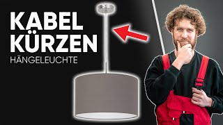 KABEL KÜRZEN für Deckenlampe  Hängelampe  Pendelleuchte Drähte abisolieren [upl. by Augy]