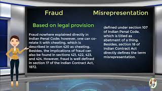 What is Difference Between Fraud amp Misrepresentation [upl. by Aihsekan]