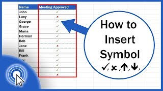 How to Insert Symbol in Excel [upl. by Dallon]