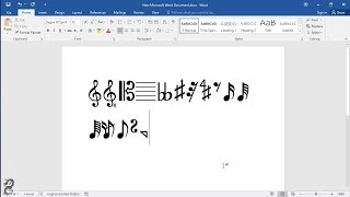 How to type musical notes symbols in Word [upl. by Spohr104]